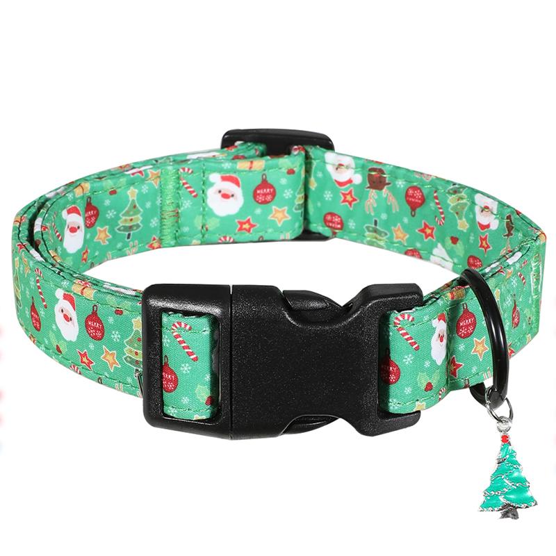 Adjustable Dog Collar Daisy Floral Dog Necklace Christmas Halloween Festival Pet Collars Chihuahua French Bulldog Dog Supplies