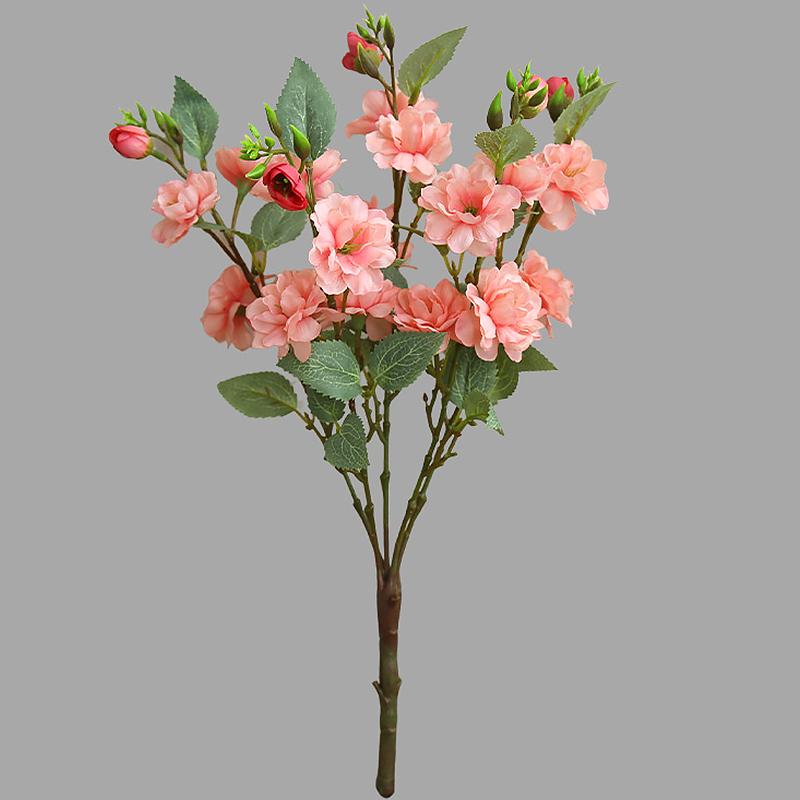 

47cm Simulated Camellia Photography Prop Silk Flowers Home Decor DIY Indoor Outdoor Decoration Bouquet Party Multi-Color розовый
