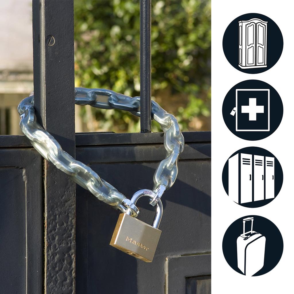Master Lock Brass Padlock with Thick Body, Key, 40x62x16 mm