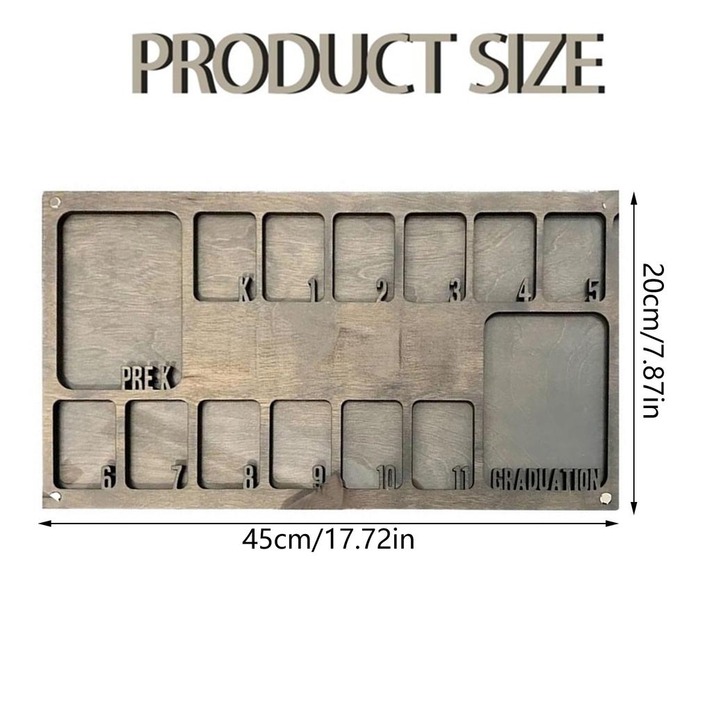Pre-K To 12 School Years Photo Frame Personalizing Wooden Picture Frame Graduation Keepsakes for Kids and Teachers Gift