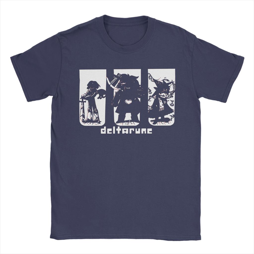 Funny Deltarune Trio  T-Shirt Men Crew Neck 100% Cotton T Shirts  Short Sleeve Tees Plus Size Clothes