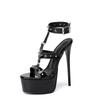 Pesstwei Summer Style Stiletto High Heels Women Sandals Fashion Platform Buckle Strap Shoes Sexy Nightclub Party Female Pumps