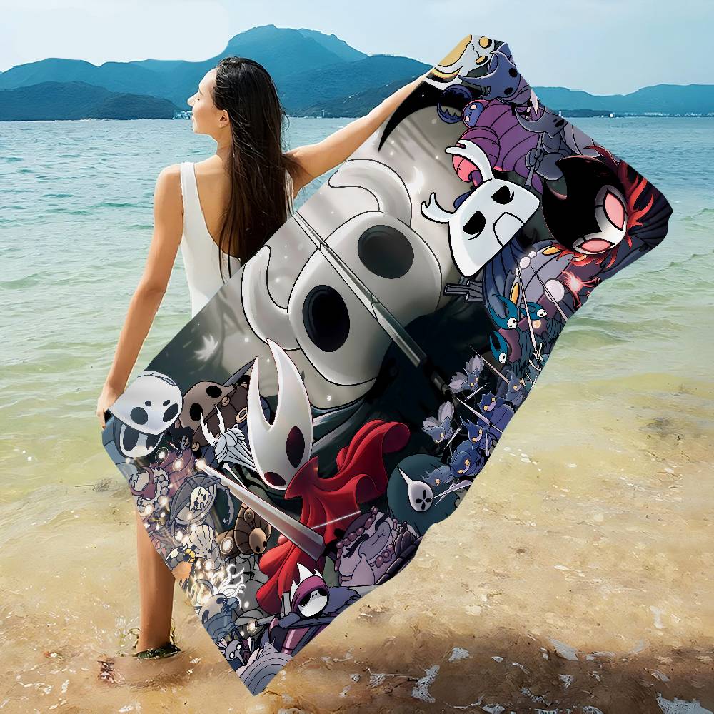 Game Funny H-Hollow Knight S-Silksong Microfiber Beach Towel Absorbent Dry Soft Yoga Swimming Resort Mountain Climbing Towel