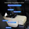 Multifunctional Auto Armrest Box Pad Leather Cushion with 2 Fast Charging USB Port And Storage Space