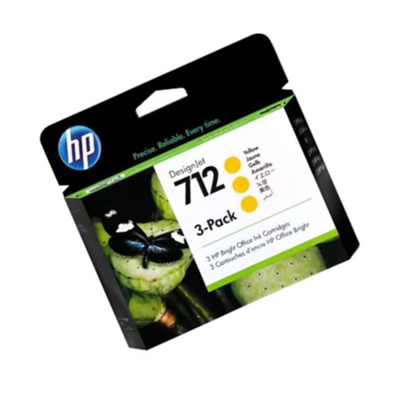 HP 712 Yellow Ink Cartridge 3-Pack