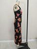 One-Shoulder Summer Bodycon Dress with High Slit Print