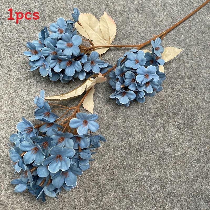 

Реалистичные цветы гортензии для украшения дома, офиса и реквизит для фотосъемки Dark Blue