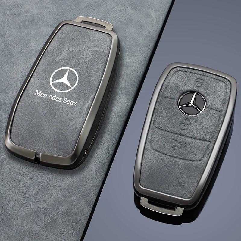 GLC GLB Zinc Alloy Leather Car Remote Key Cover Case For Mercedes Benz A C E S G Class GLC CLE CLA GLB GLS W177 W205 W213 W222