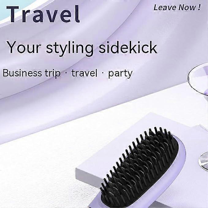 Mini Rechargeable Hair Straightener Comb Both Straightener and Curler for Effortless Hair Style