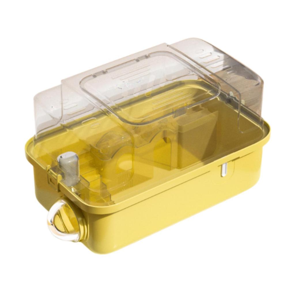 Breathable Hamster Transport Box Transparent Portable Cage for Guinea Pig Bunny Bird Small Pets
