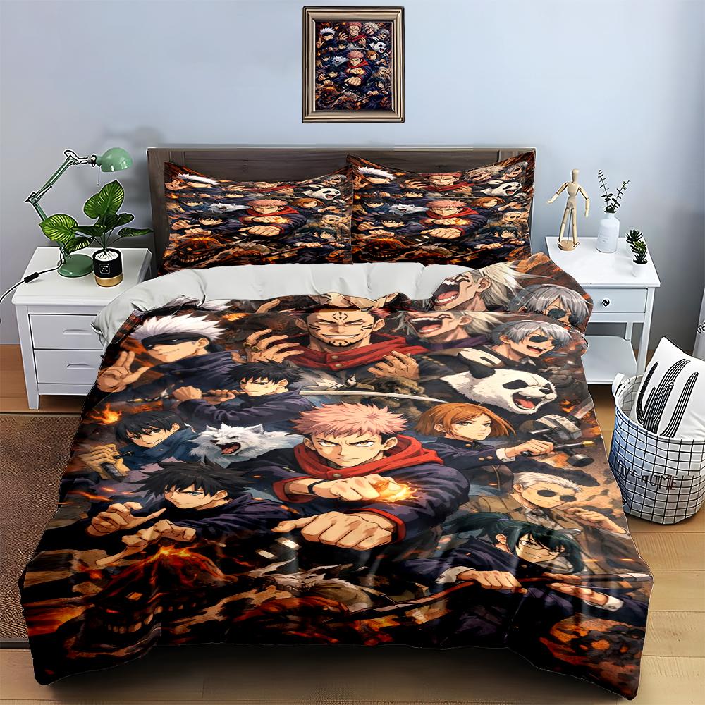 Anime Characters Collage. Bedding Duvet Cover Sets Duvet Covers Pillowcases Gifts (1 * Duvet Cover 2 * Pillowcases, Without Duvet Insert)