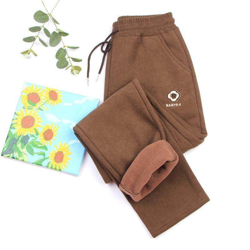 Fleece Pants Women's Pants Thermal Pants Women's Sports Harlan Pants Women's Autumn and Winter New Thin Winter Thickened Casual Sweatpants