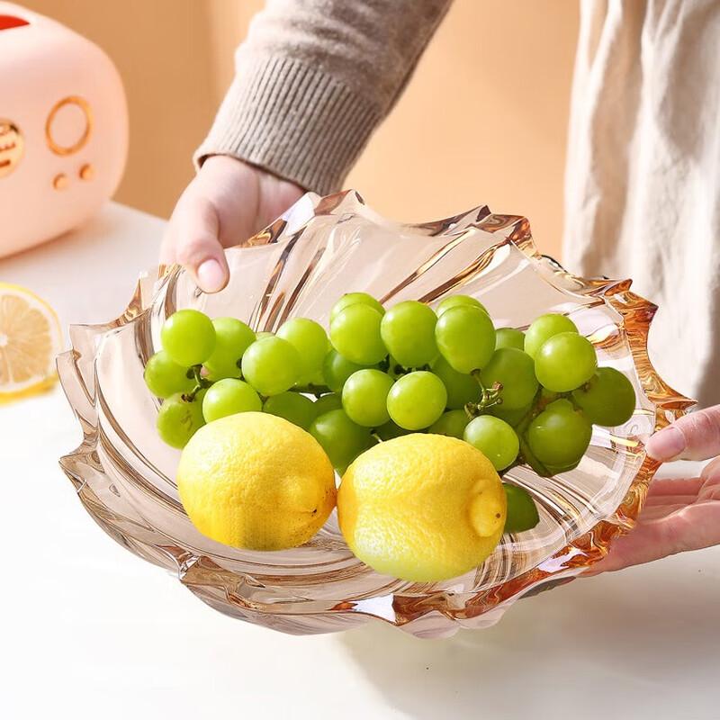 Fulevinz Europäisches Kristallglas Doppelschichtige Obst- & Snackplatte