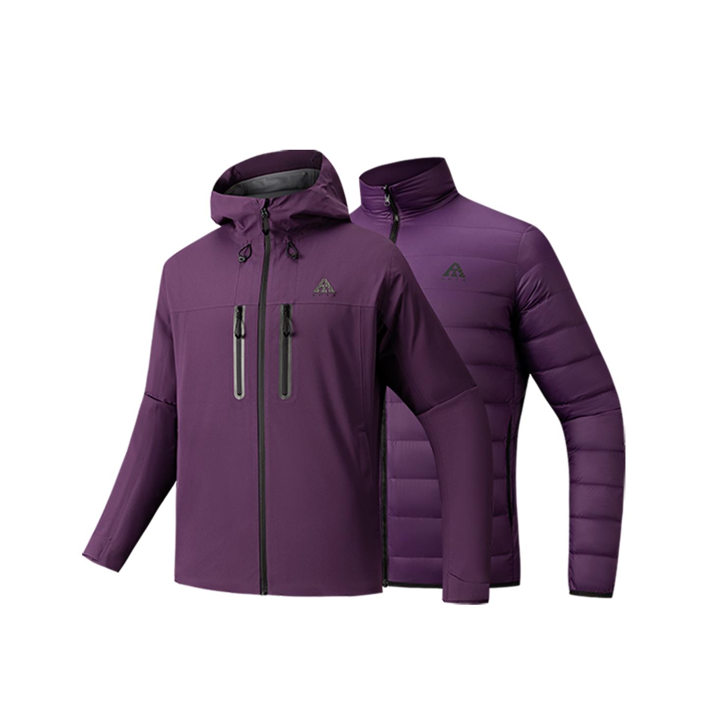 Anta Outdoor Collection Hiking Outdoor Adventure Waterproof And Windproof To Keep Warm Windbreaker Jacket Men s 952546603-4 2XL