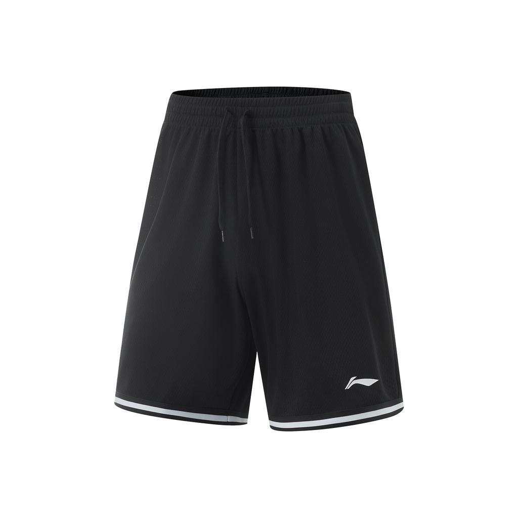 Li Ning Professional Basketball Series Striped Pullover Round Neck Vest Sports Casual Simple Shorts Basketball Set Men Basketball Set AATV001-2