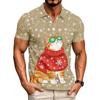 Men's Relaxed Fit Christmas Print Short Sleeve T-Shirt for Casual Holiday Wear