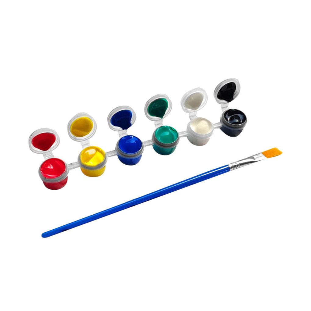 Colors Acrylic Set Paintbrushes 2ml Washable Fluorescent Coloring Tools Children Kids Drawing DIY Accessories Parts