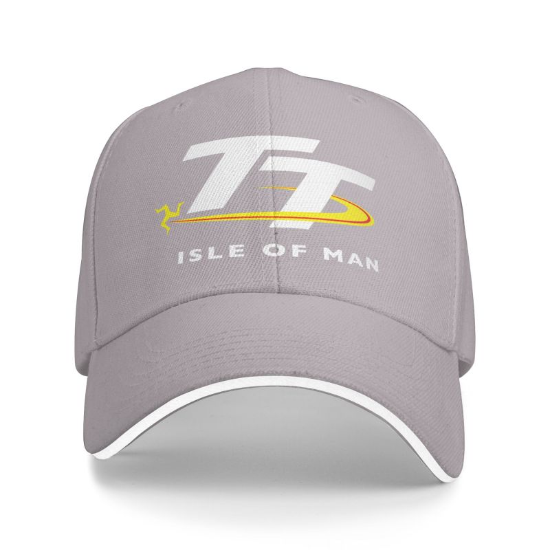 Isle of Man TT Races Motorcycle Print Baseball Cap Vintage Sandwich Bucket Caps Unisex Adjustable Snapback Cap Dad Hat Golf Hats