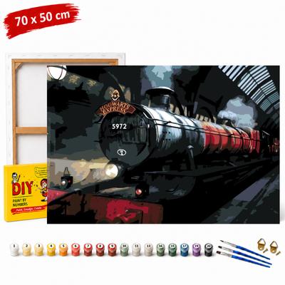 Paint by Number Picture with Frame Express Hogwarts At Night 70X50