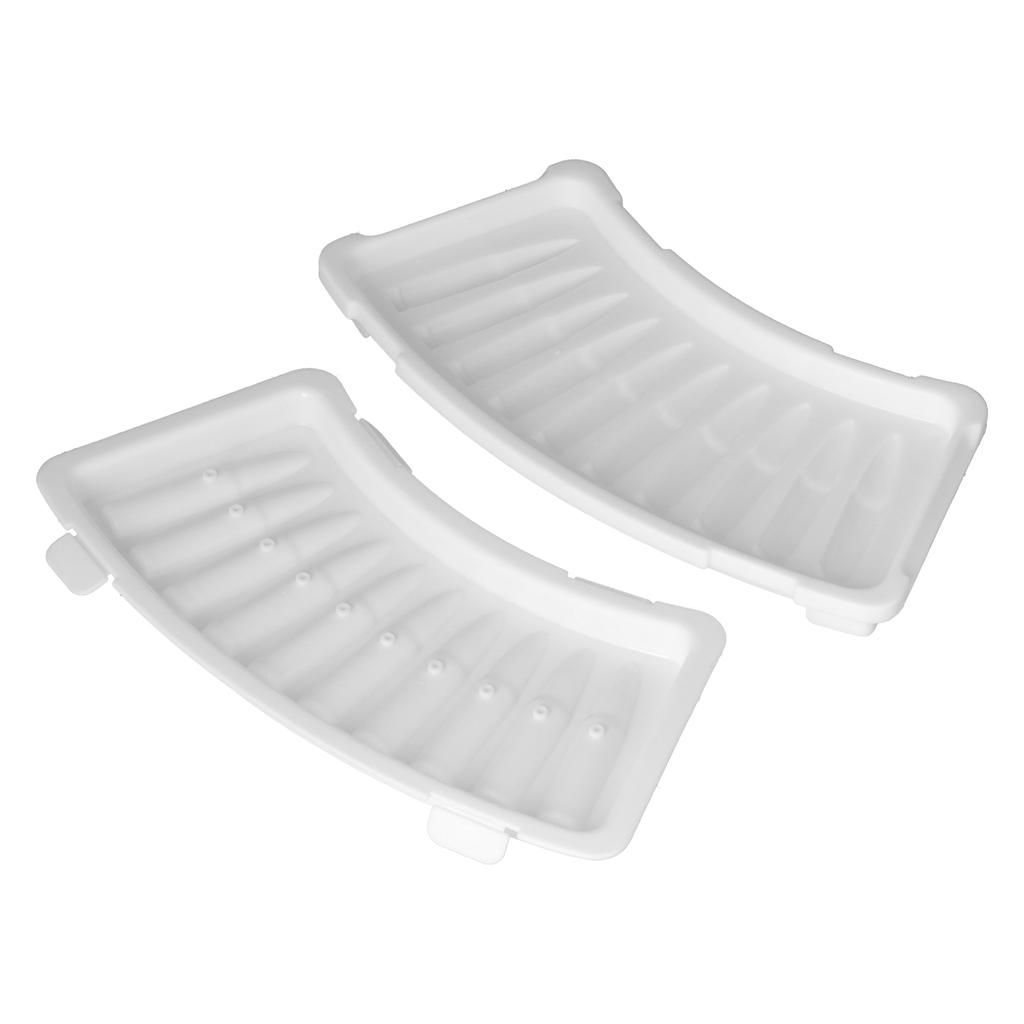 2Pcs Innovative Shaped Ice Tray with Lid White Multifunctional Ice Maker Mold for Home Summer
