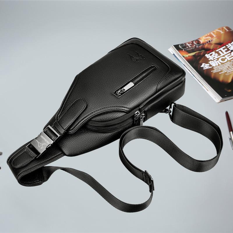 New Men's Chest Bag, Men's Shoulder Bag, Casual Crossbody Bag, Men's Bag, Multi-layer Men's Chest Anti-theft Backpack, Mobile Phone Bag