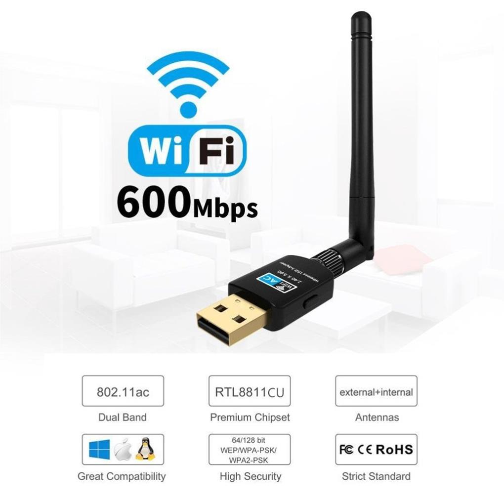 

2.4G/5.8G Flexible Professional Network Card Lightweight Portable Practical Dual-Band Wireless Adapter Adjustable Receiver