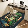 Crocodile, Retro, Gaming Office Carpet Soft Polyester Entrance Carpet Washable Non Slip Machine Wash