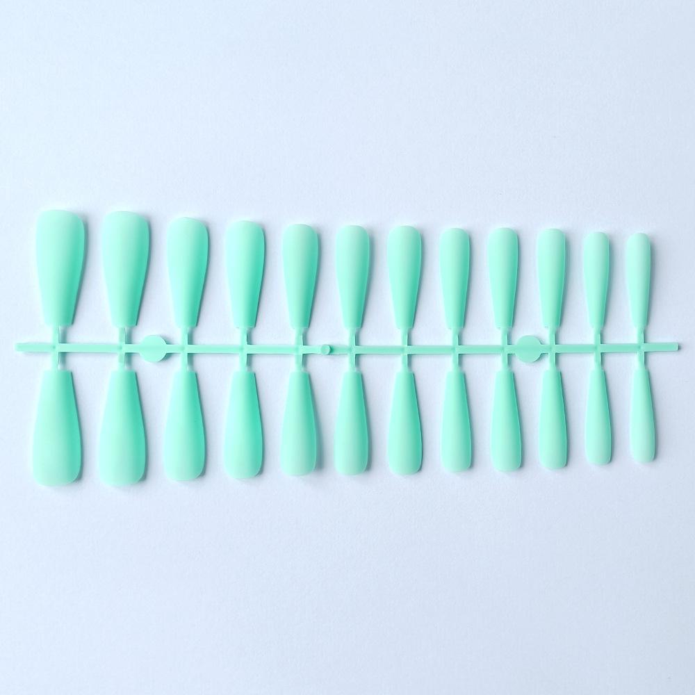 

24 шт./компл. DIY быстрые ногти, удлиненные однотонные матовые Т-образные накладные ногти, разноцветные полоски, готовый маникюр, маникюр