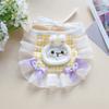 Cute Lattice Pet Scarf Lace Up Adjustable Animal Bib Cats Clothing Pet