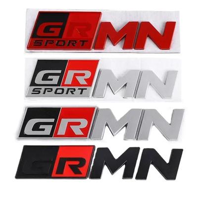 3D Metal GR Sport MN GRMN Letters Car Fender Rear Trunk Badge Emblem Sticker For RZ RC RS Corolla Camry Prius Accessories