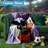 Custom Name Bunny's Bing Adventure Blanket Lightweight Ideal Bedding Blanket Perfect for Travel, Camping, Living Rooms, Sofas, Christmas Gift