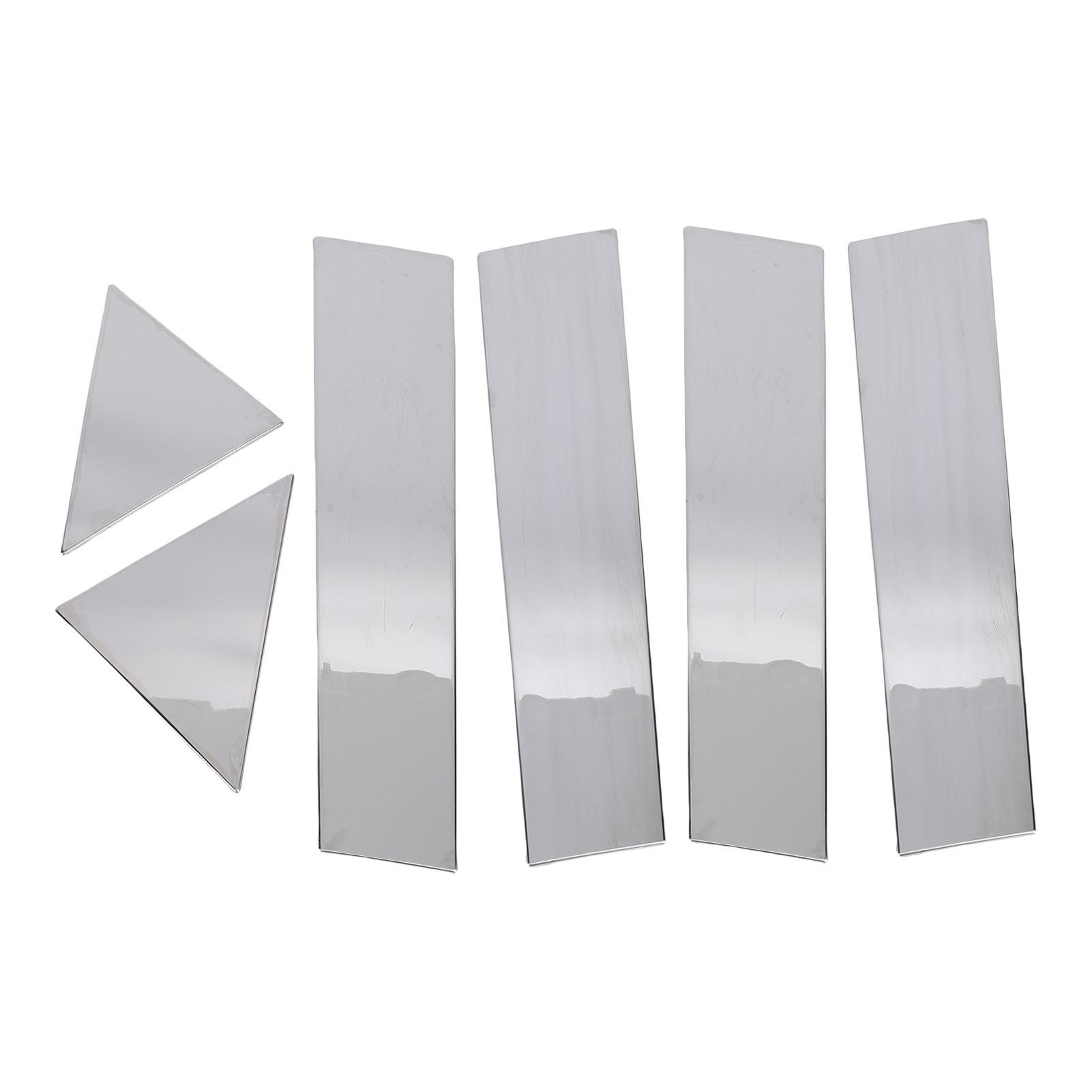 6 Piece Stainless Steel   Pillar Post Trim Set Polished Door Window Pillar Post Cover Panel Replacement for 300 2005-2010