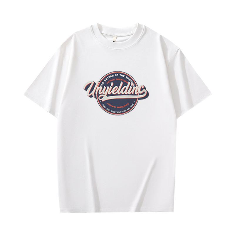 Minimalistyczne koszulki sportowe z nadrukiem, bawełniane letnie topy z krótkim rękawem dla mężczyzn