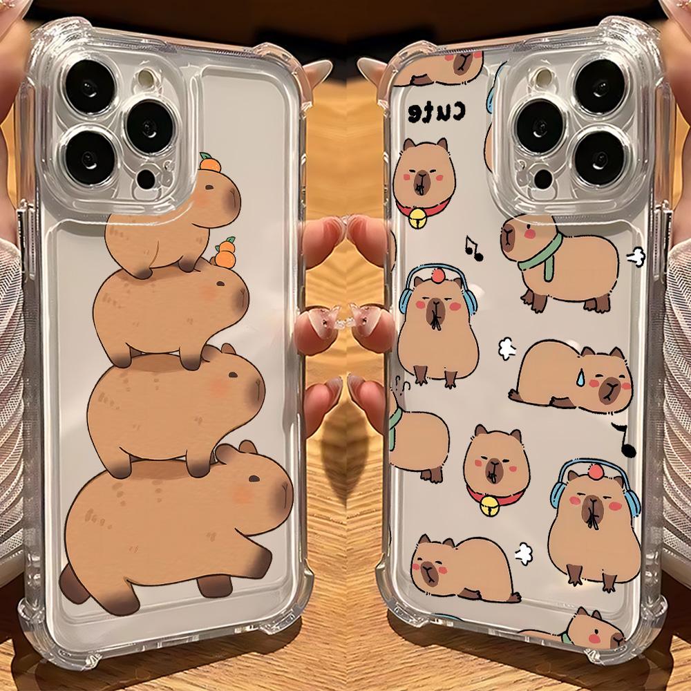 Cartoon Cute Capybaras Case For Samsung A16 A06 A35 A55 A25 A05s A15 A54 A34 A24 A14 A05 A04 A04e A13 A73 A53 4G 5G Cover