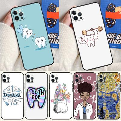 Cute Tooth Dentist Case For iPhone 17 Pro Max 17 Air 16 15 14 13 12 11 Pro Max Plus Mini 16e Funda Cover
