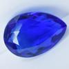 63.50 Ct Pear Cut Lab-Created BLUE Sapphire Loose Gemstone Huge Size CERTIFIED S-862