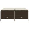 VidaXL Tabourets de jardin avec coussins lot de 4 marron poly rotin, siège de jardin, sièges d'extérieur, tabouret cube, 368363
