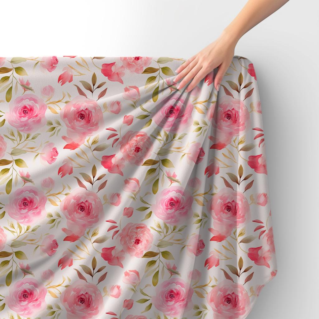 Royal Samt Stoff Polyester Zum Nähen - Motiv Blumen - Rdx3028