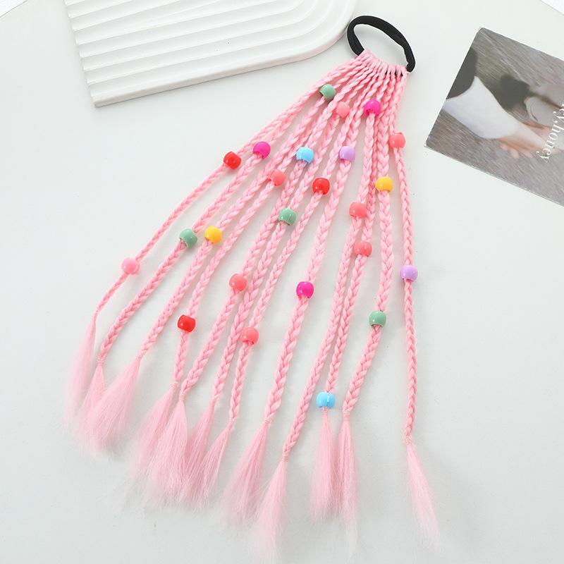 1PC New Lovely Girls Braided Wigs Ponytail Headbands Rubber Bands Hair Bands Headwear Kids Hair Accessories Hair Ornament