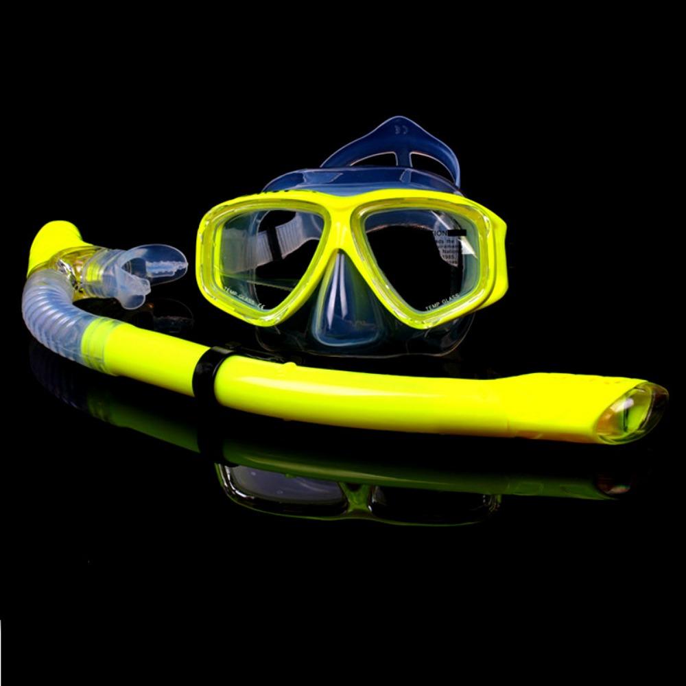 Tempered Glass Diving Goggles Full Dry Snorkeling Set