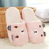 Cute Bear Winter Warm Anti Skid Slippers Soft Plush Indoor Couple Home Slipper Shoes