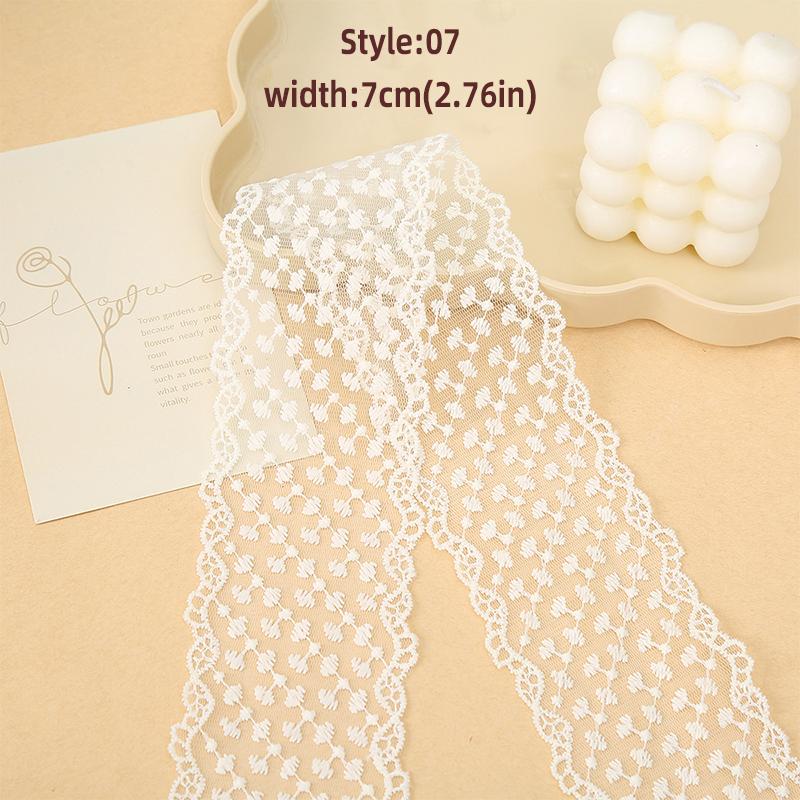 1Yards 4cm-8.5cm Wide Lace Fabric Ribbon Trim DIY Craft Clothing Sewing Supplies Curtains Tablecloths Decor Hair Bow Accessory