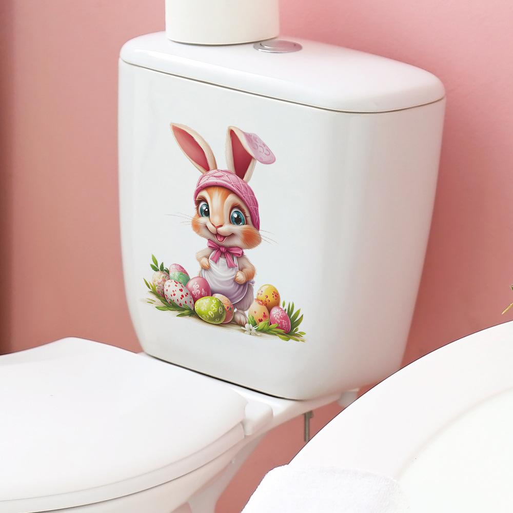 Easter Egg Bunny Bathroom Bathroom Beautification Decorative Stickers