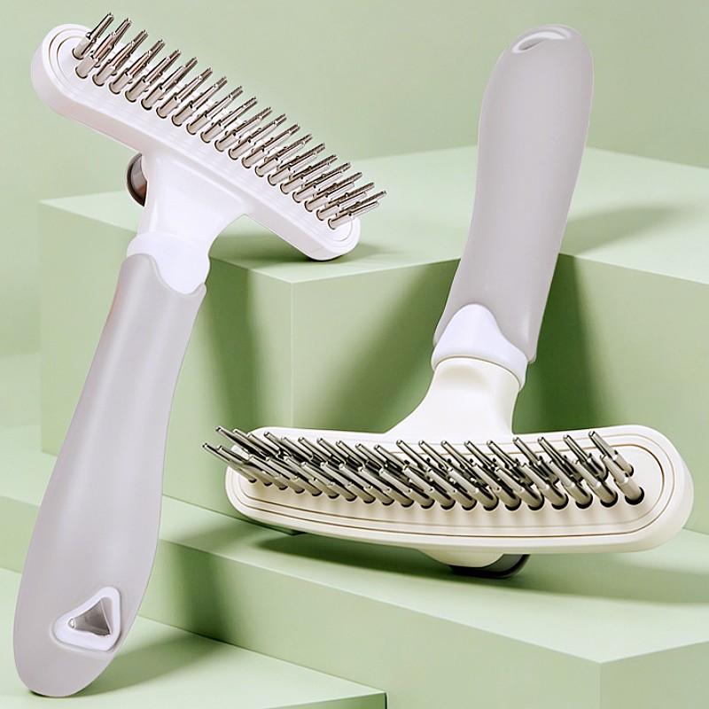 Dog Comb Rake Combs for Dogs Hair Cleaning One Button Dog Grooming Brush Massage Dogs Comb Self Cleaning Cat Brush Pet Products