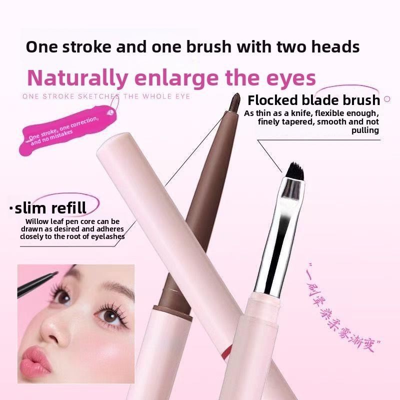 Double-headed eyeliner gel pen natural three-dimensional eye makeup eyeliner pen waterproof setting daily cosmetics fashionable women makeup