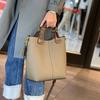 Top Layer Cowhide Large Capacity Mother Bag High End Hand Carrying One Shoulder Crossbody Bag Genuine Leather Bucket Bag