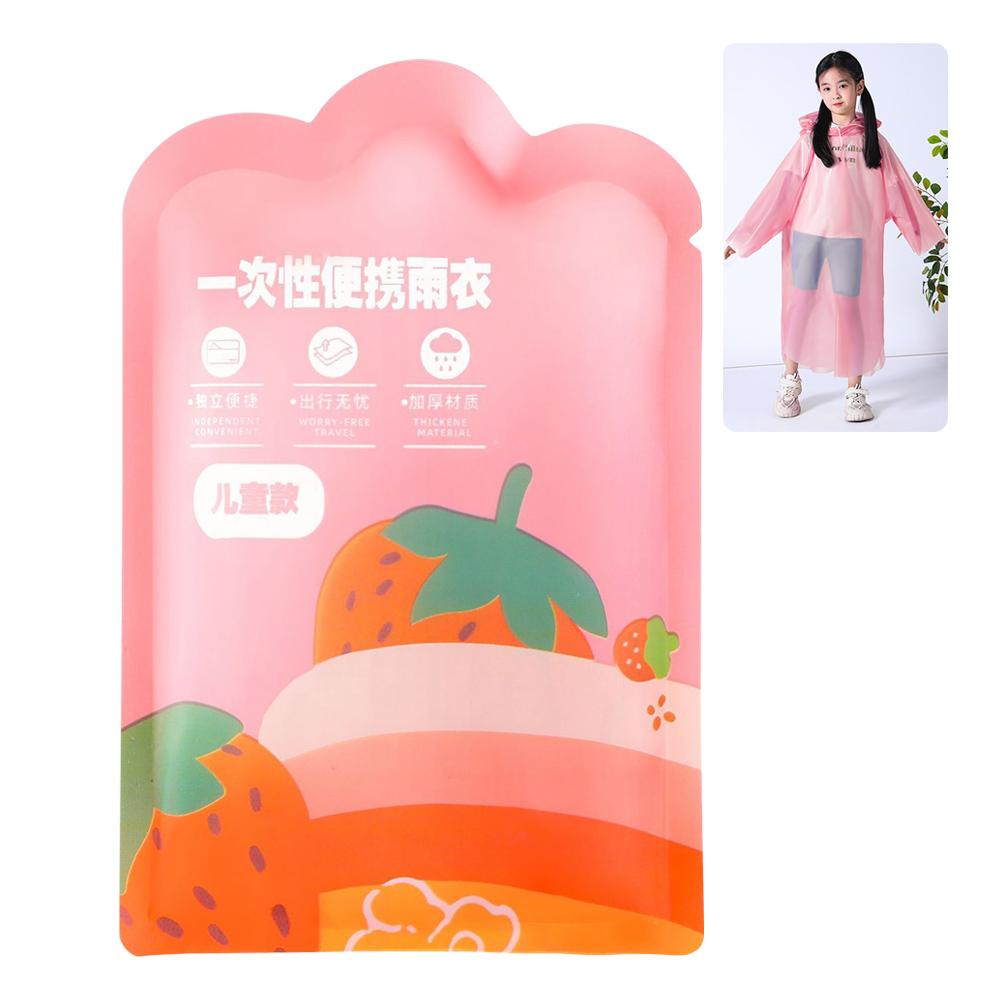 Travel Kids Raincoat Vacuum Compression Reusable Poncho Creative One-Piece Raincoat  Children