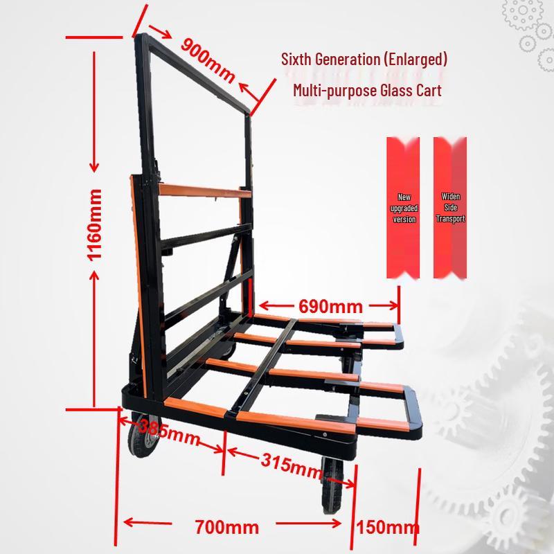 Rongyu 1st Gen Heavy-Duty Foldable Telescopic Transport Cart