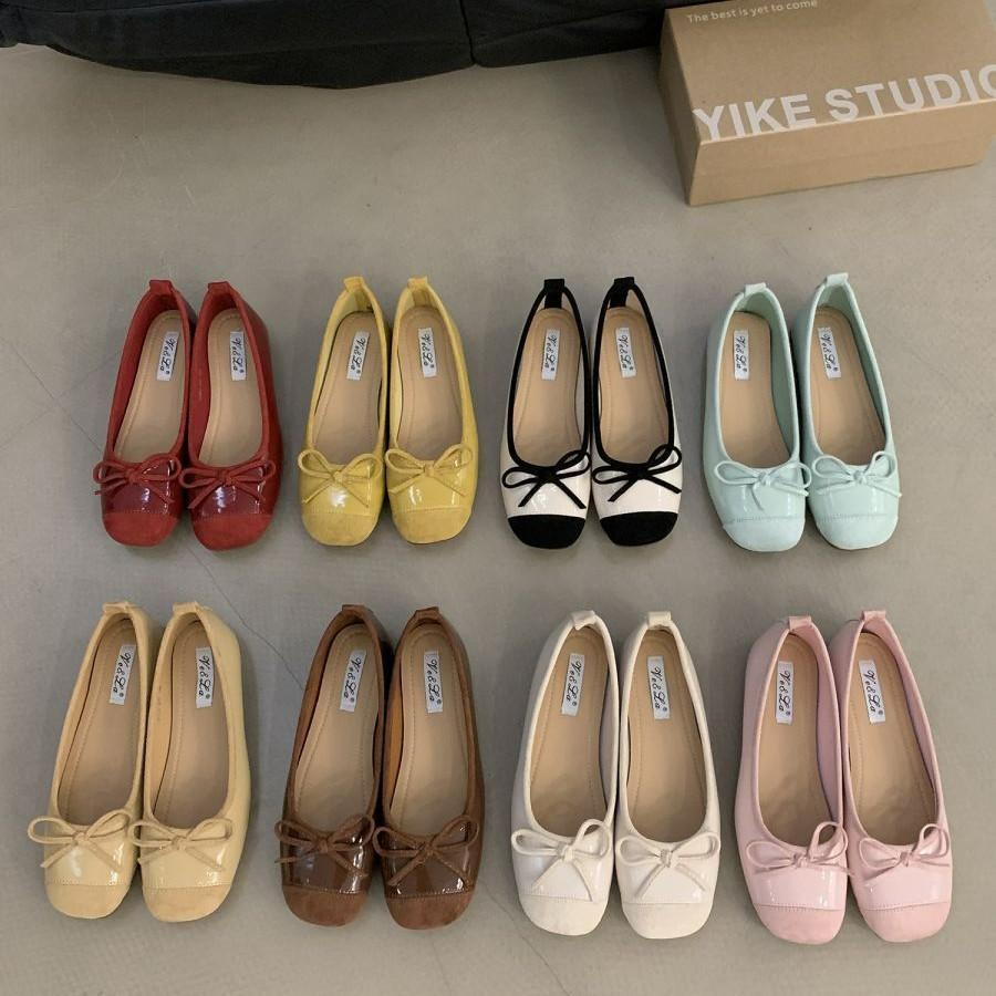 Flat-bottomed small fragrant single shoes women's shoes 2025 new spring and autumn red ballet French gentle evening shoes