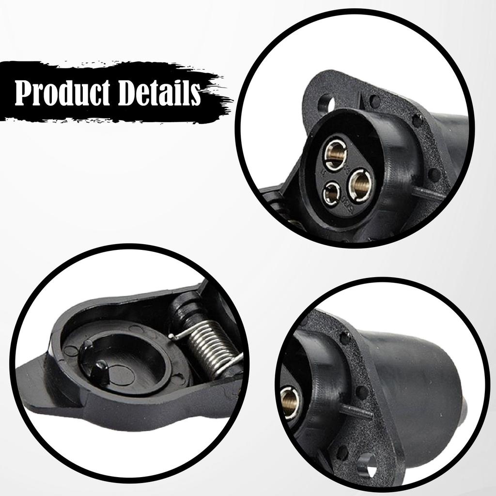 Trailer Accessories 12V Management Durability Boat Professional Practical Auto RV Truck Replacement Waterproof Premium 3 Pin